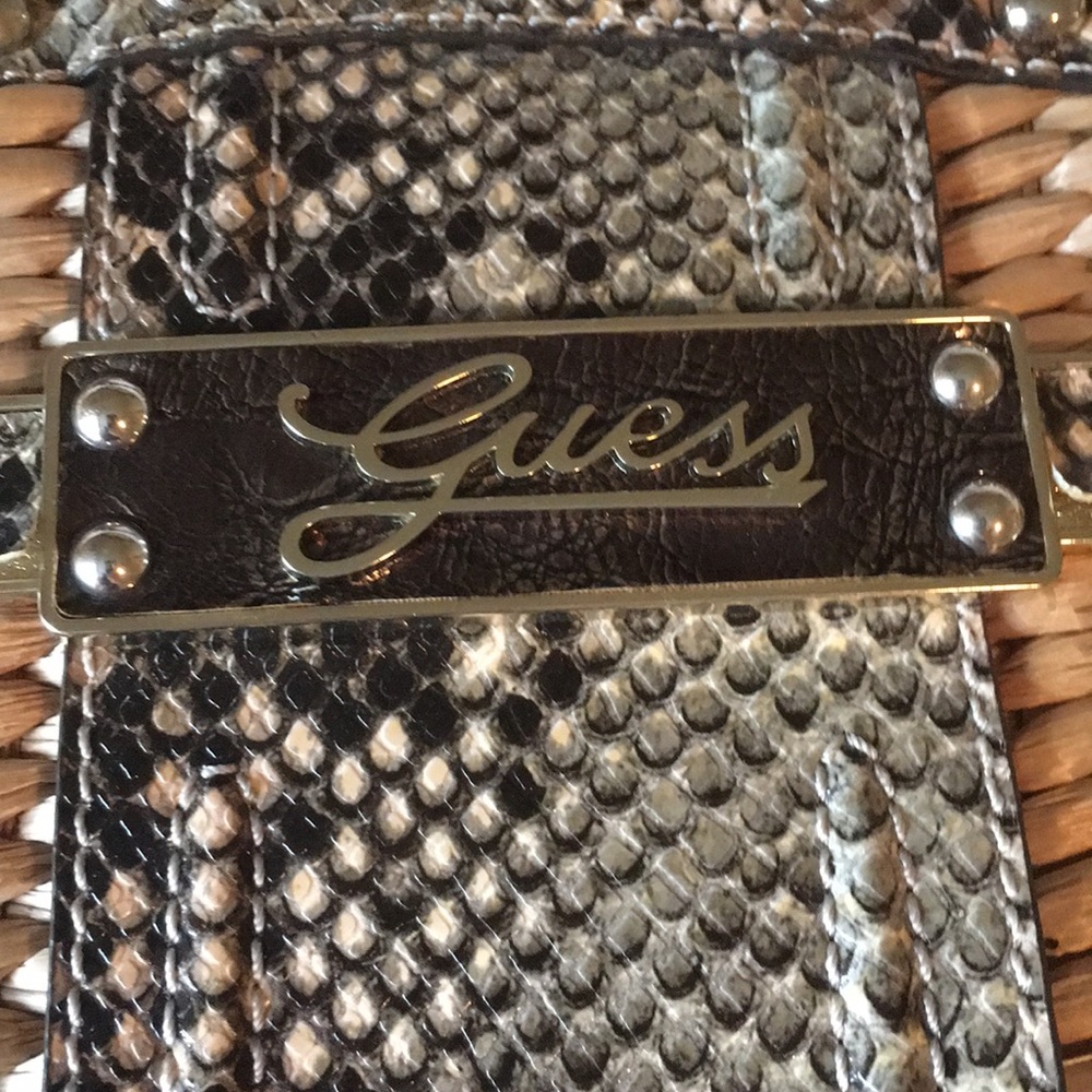 Guess Straw And Python Bag - image 2